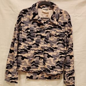 Savanna Jane Camouflage Multicolor Corduroy Jacket Shacket